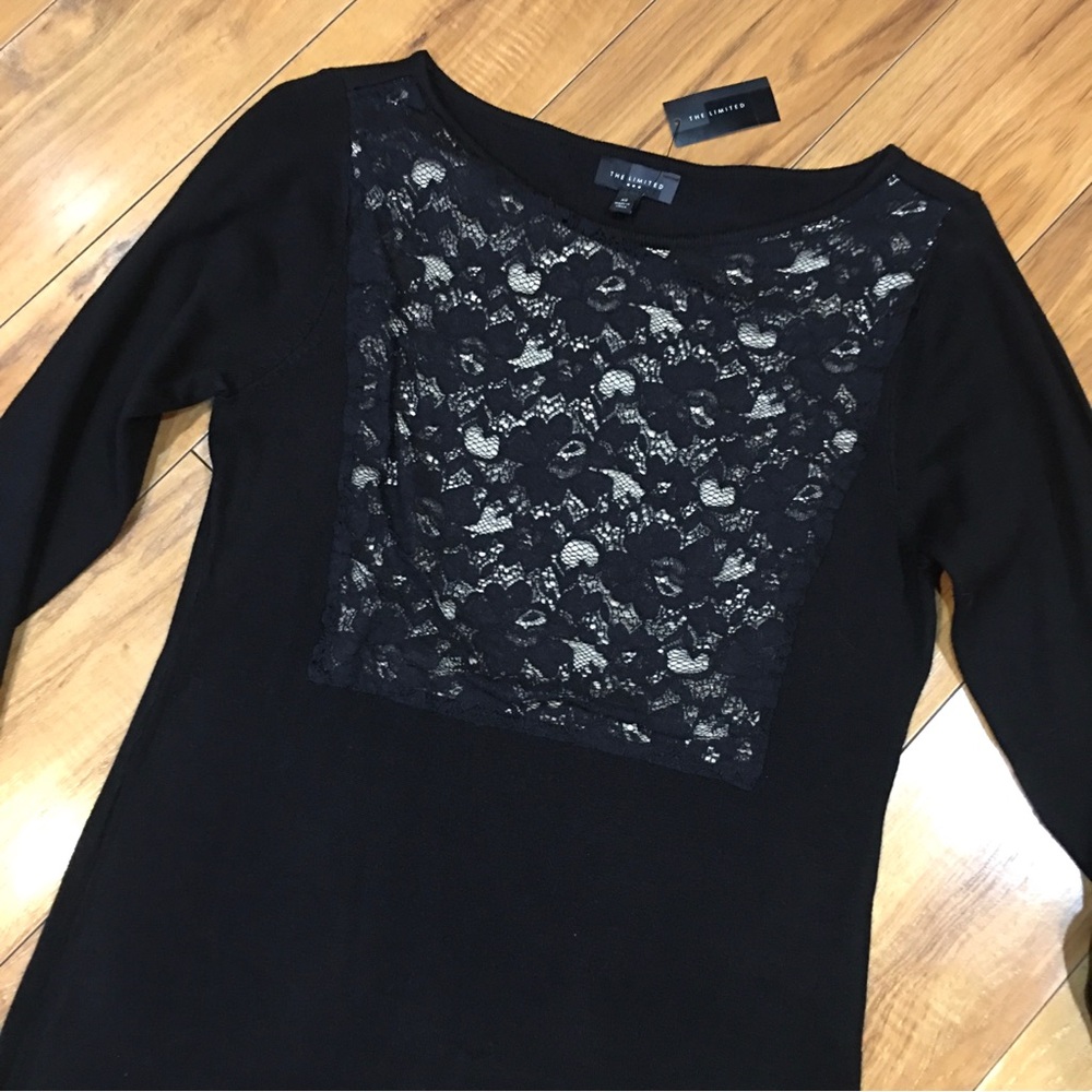 The Limited sweater shirt top blouse new tags black small workwear office
